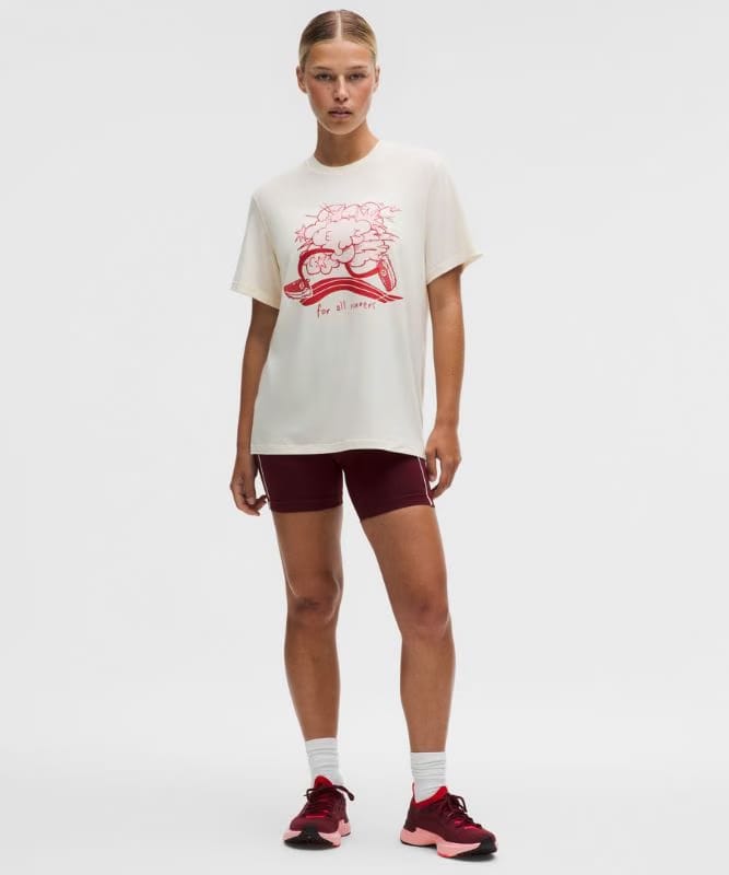 lululemon Jersey Training Short-Sleeve Shirt *Run With Us - Light Ivory