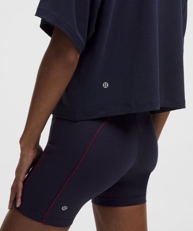 lululemon Jersey Training V-Neck T-Shirt - True Navy/Burgundy Bay