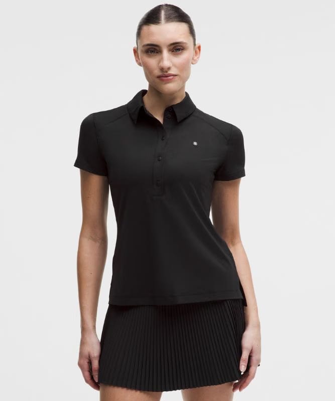 lululemon Quick-Dry Short-Sleeve Polo Shirt *Straight Hem - Black