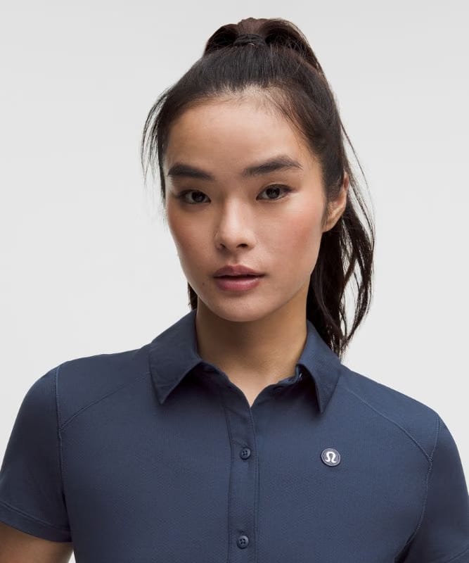 lululemon Quick-Dry Short-Sleeve Polo Shirt *Straight Hem - Club Blue