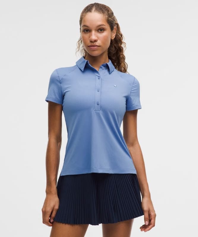 lululemon Quick-Dry Short-Sleeve Polo Shirt *Straight Hem - Prep Blue