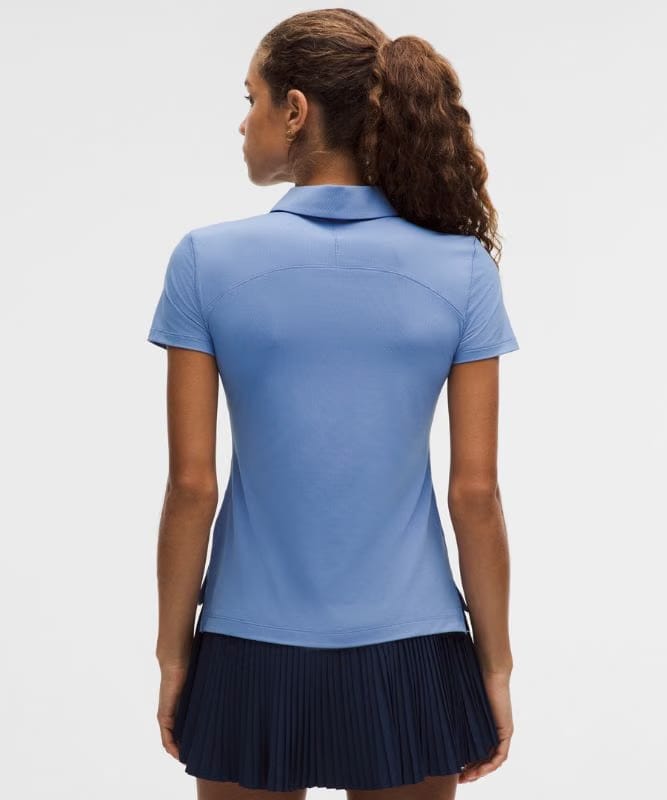 lululemon Quick-Dry Short-Sleeve Polo Shirt *Straight Hem - Prep Blue
