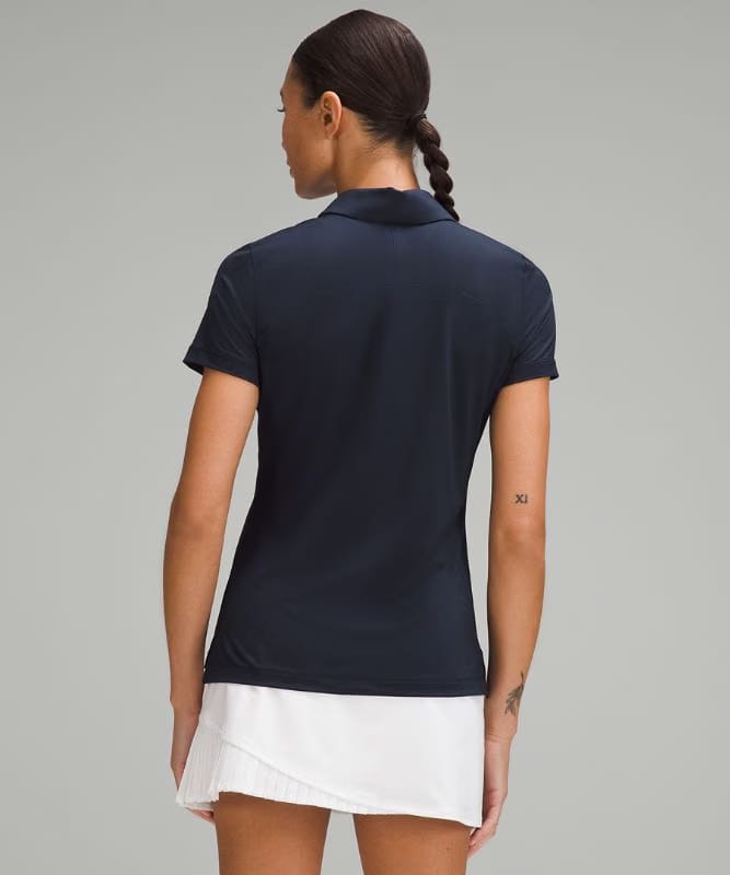 lululemon Quick-Dry Short-Sleeve Polo Shirt *Straight Hem - True Navy