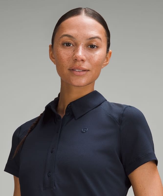 lululemon Quick-Dry Short-Sleeve Polo Shirt *Straight Hem - True Navy