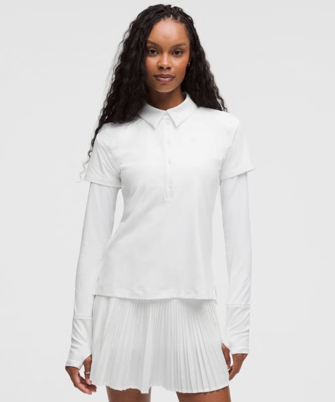 lululemon Quick-Dry Short-Sleeve Polo Shirt *Straight Hem - White