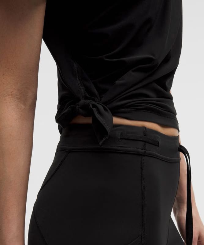 lululemon Side-Ruched Running Short-Sleeve Shirt - Black