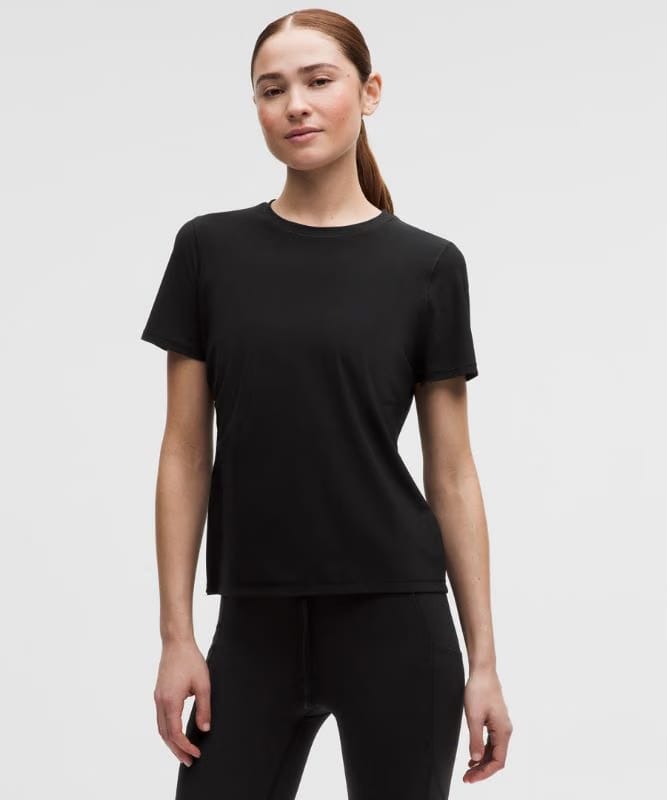 lululemon Side-Ruched Running Short-Sleeve Shirt - Black