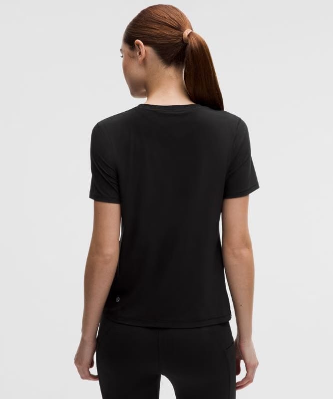 lululemon Side-Ruched Running Short-Sleeve Shirt - Black