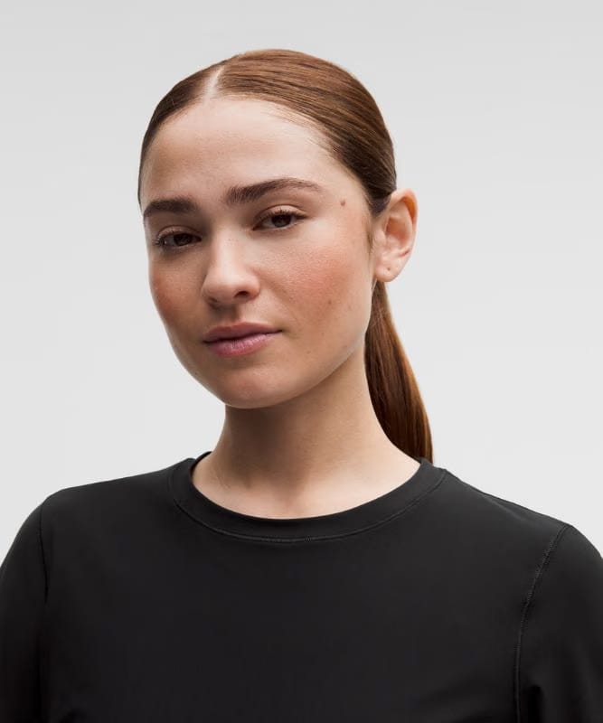 lululemon Side-Ruched Running Short-Sleeve Shirt - Black