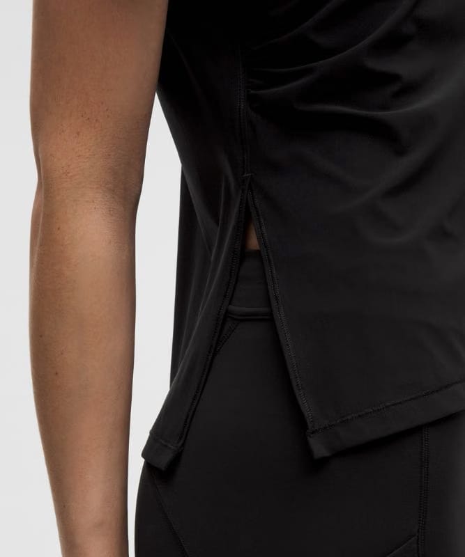 lululemon Side-Ruched Running Short-Sleeve Shirt - Black