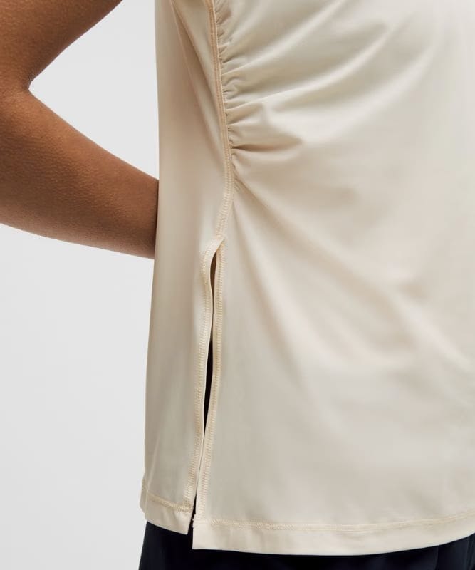 lululemon Side-Ruched Running Short-Sleeve Shirt - Light Ivory
