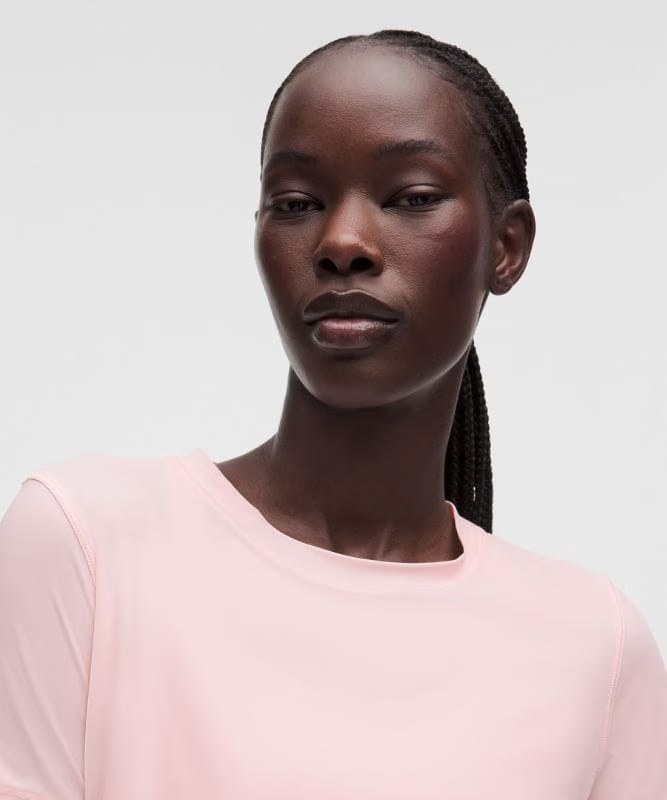 lululemon Side-Ruched Running Short-Sleeve Shirt - Pink Pearl