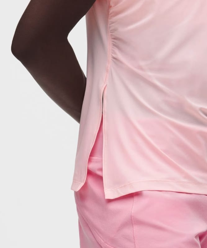 lululemon Side-Ruched Running Short-Sleeve Shirt - Pink Pearl