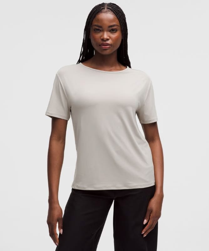 lululemon SmoothCover Mesh-Back Short-Sleeve Shirt - Downtown Tan