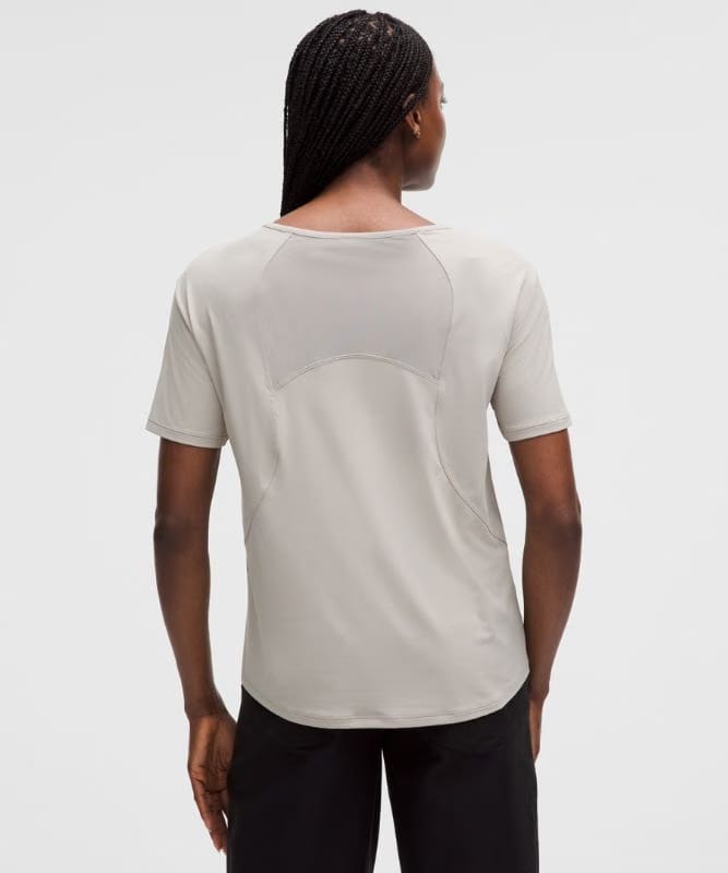lululemon SmoothCover Mesh-Back Short-Sleeve Shirt - Downtown Tan