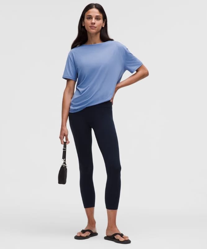 lululemon SmoothCover Mesh-Back Short-Sleeve Shirt - Prep Blue