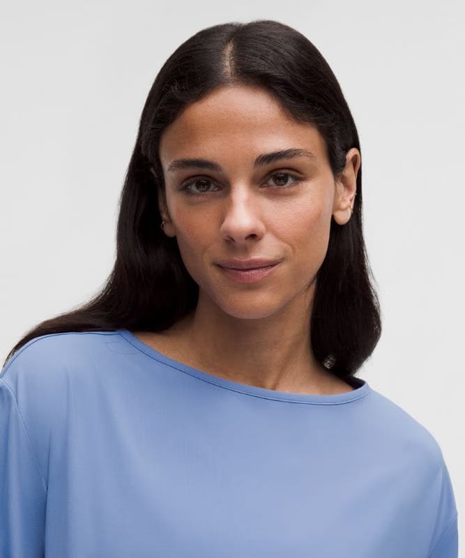lululemon SmoothCover Mesh-Back Short-Sleeve Shirt - Prep Blue