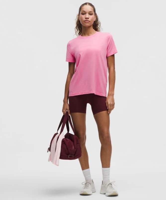 lululemon Swiftly Relaxed Short-Sleeve Shirt Hip Length *Updated Fit - Candy Cloud/Candy Cloud