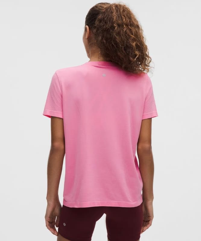 lululemon Swiftly Relaxed Short-Sleeve Shirt Hip Length *Updated Fit - Candy Cloud/Candy Cloud