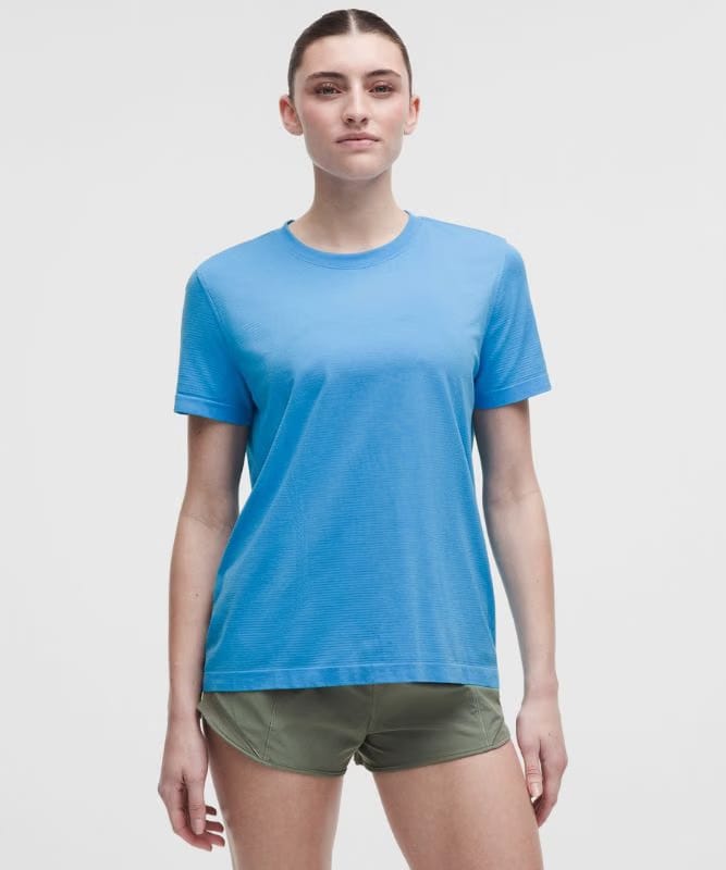 lululemon Swiftly Relaxed Short-Sleeve Shirt Hip Length *Updated Fit - Ocean Wave/Ocean Wave