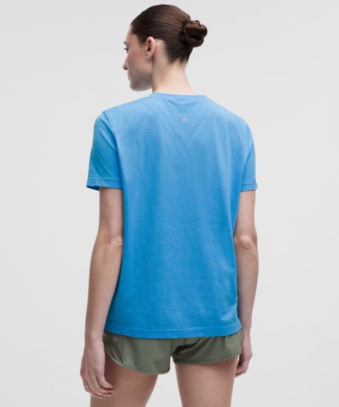 lululemon Swiftly Relaxed Short-Sleeve Shirt Hip Length *Updated Fit - Ocean Wave/Ocean Wave