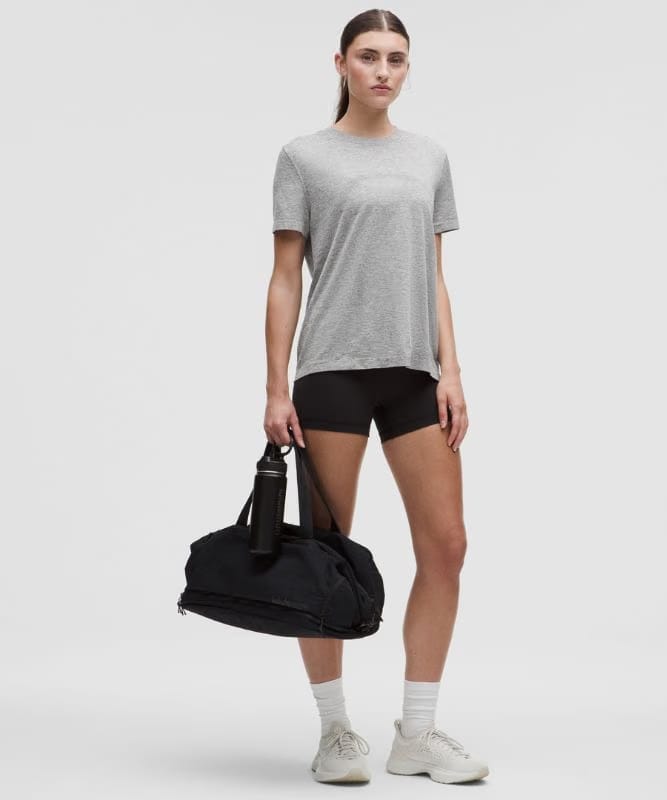 lululemon Swiftly Relaxed Short-Sleeve Shirt Hip Length *Updated Fit - Slate/White