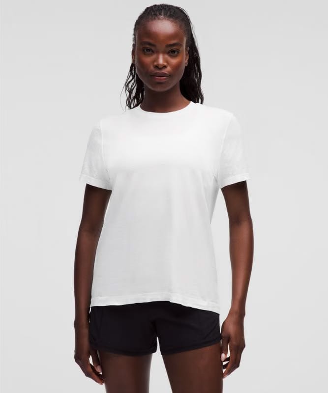 lululemon Swiftly Relaxed Short-Sleeve Shirt Hip Length *Updated Fit - White/White