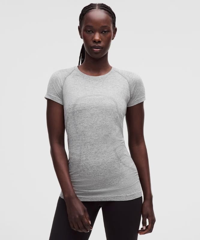 lululemon Swiftly Tech Short-Sleeve Shirt 2.0 *Hip Length - Slate/White