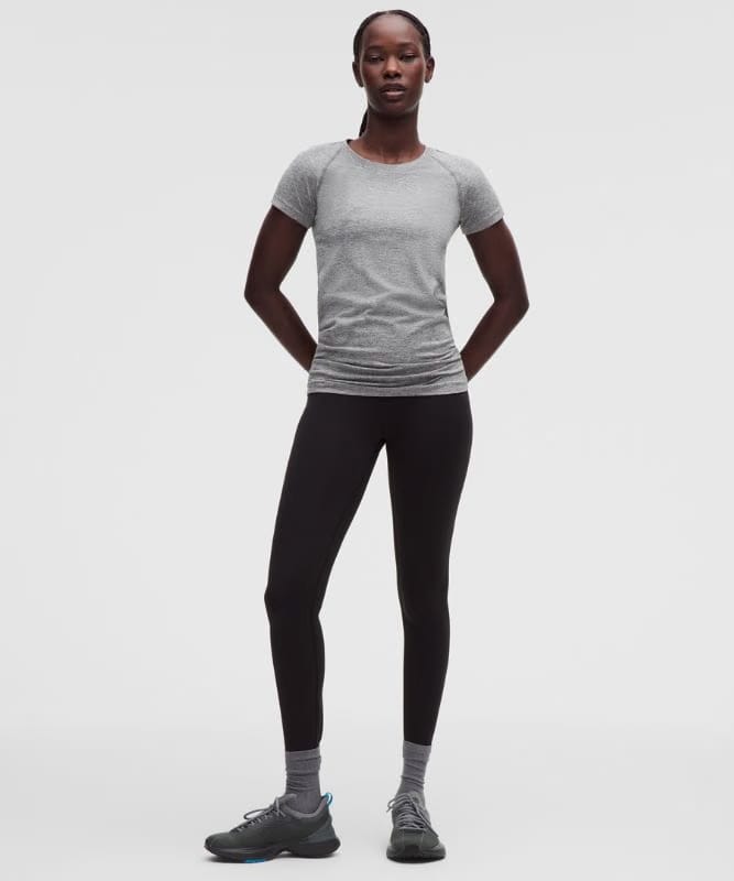 lululemon Swiftly Tech Short-Sleeve Shirt 2.0 *Hip Length - Slate/White