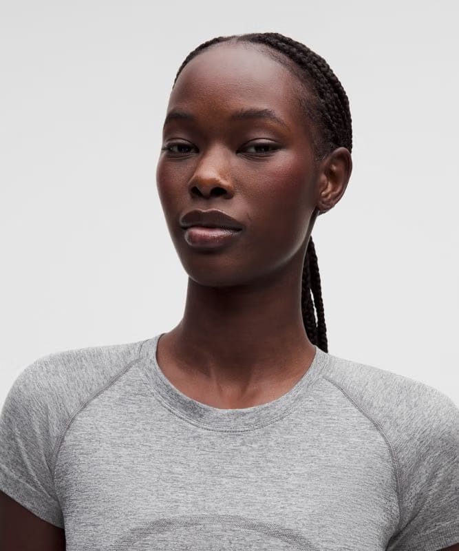 lululemon Swiftly Tech Short-Sleeve Shirt 2.0 *Hip Length - Slate/White