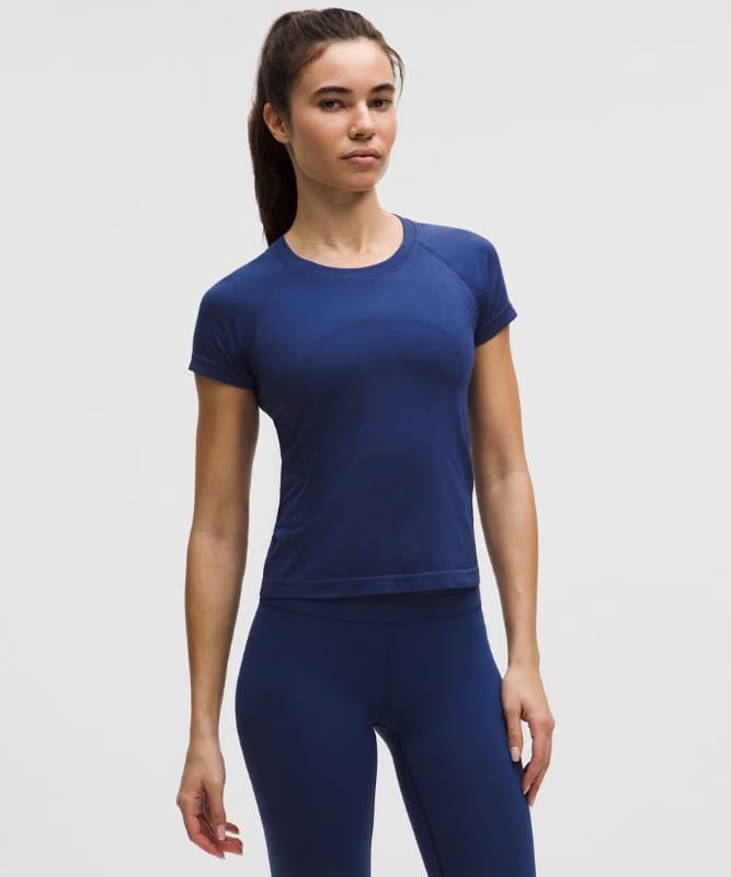 lululemon Swiftly Tech Short-Sleeve Shirt 2.0 *Waist Length - Clubhouse Blue/Clubhouse Blue