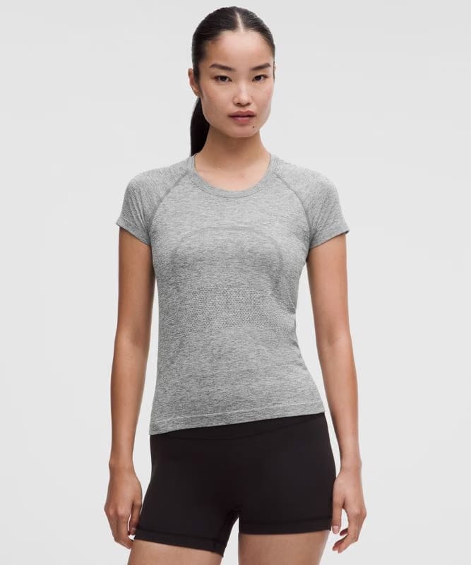 lululemon Swiftly Tech Short-Sleeve Shirt 2.0 *Waist Length - Slate/White