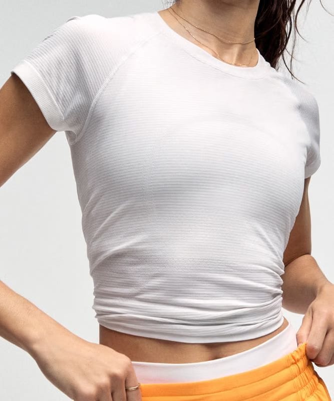 lululemon Swiftly Tech Short-Sleeve Shirt 2.0 *Waist Length - White/White