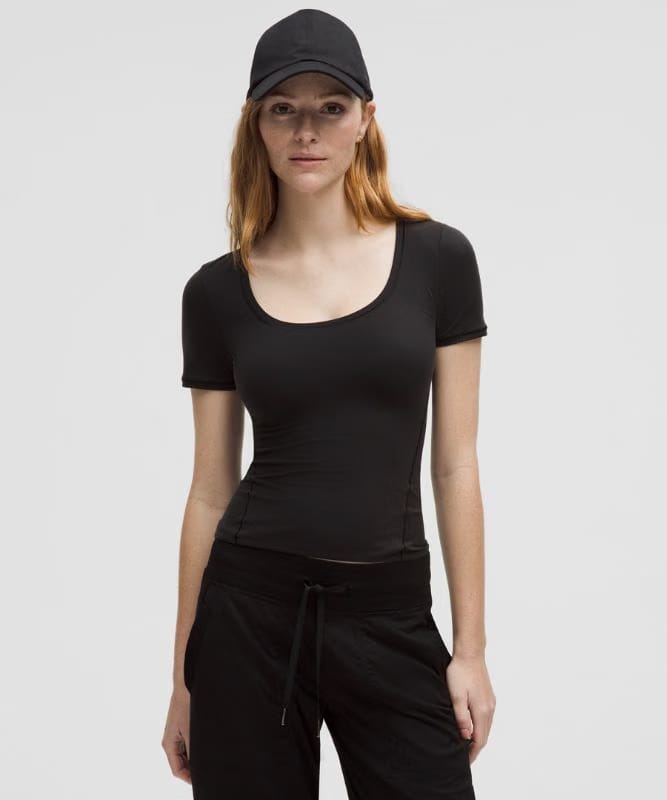 lululemon Wundermost Ultra-Soft Nulu Scoop-Neck T-Shirt - Black