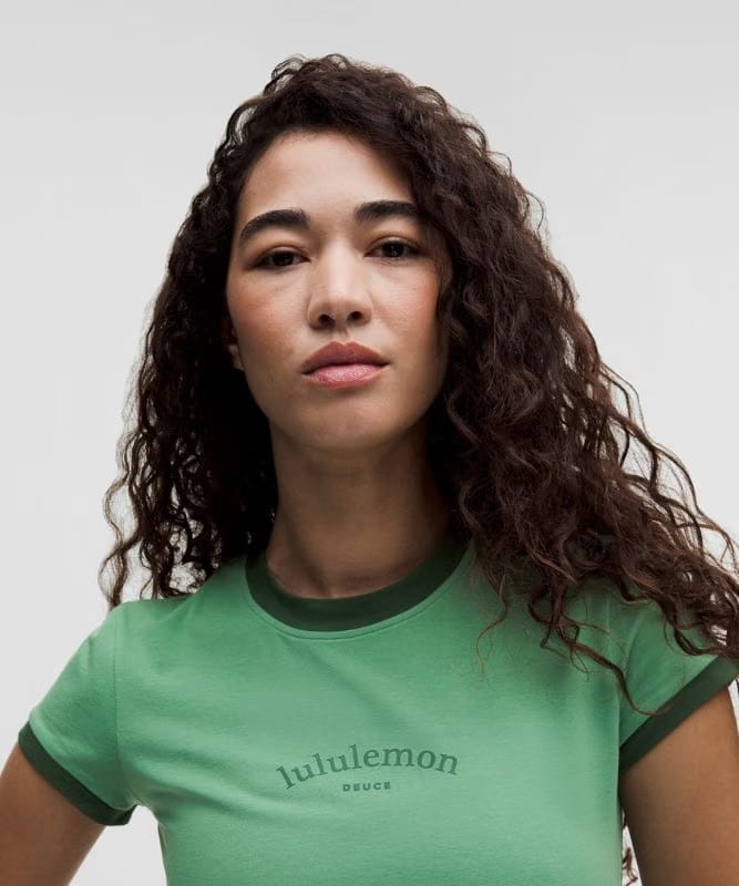 lululemon Organic Cotton Ringer Baby T-Shirt *Tennis Deuce - Canteen Green/Ivy Grove