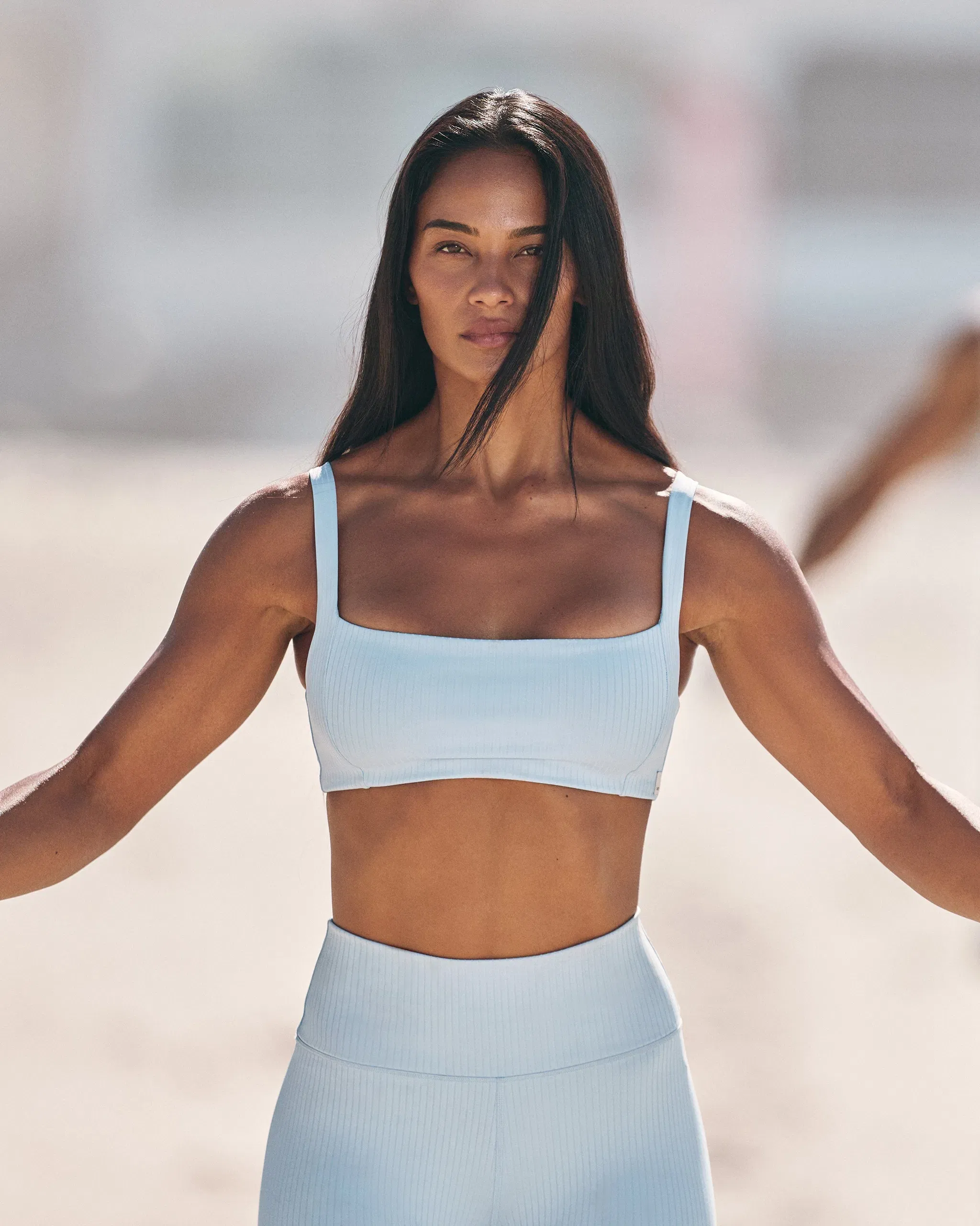 Vuori Inversion Rib Bra - Crystal Blue