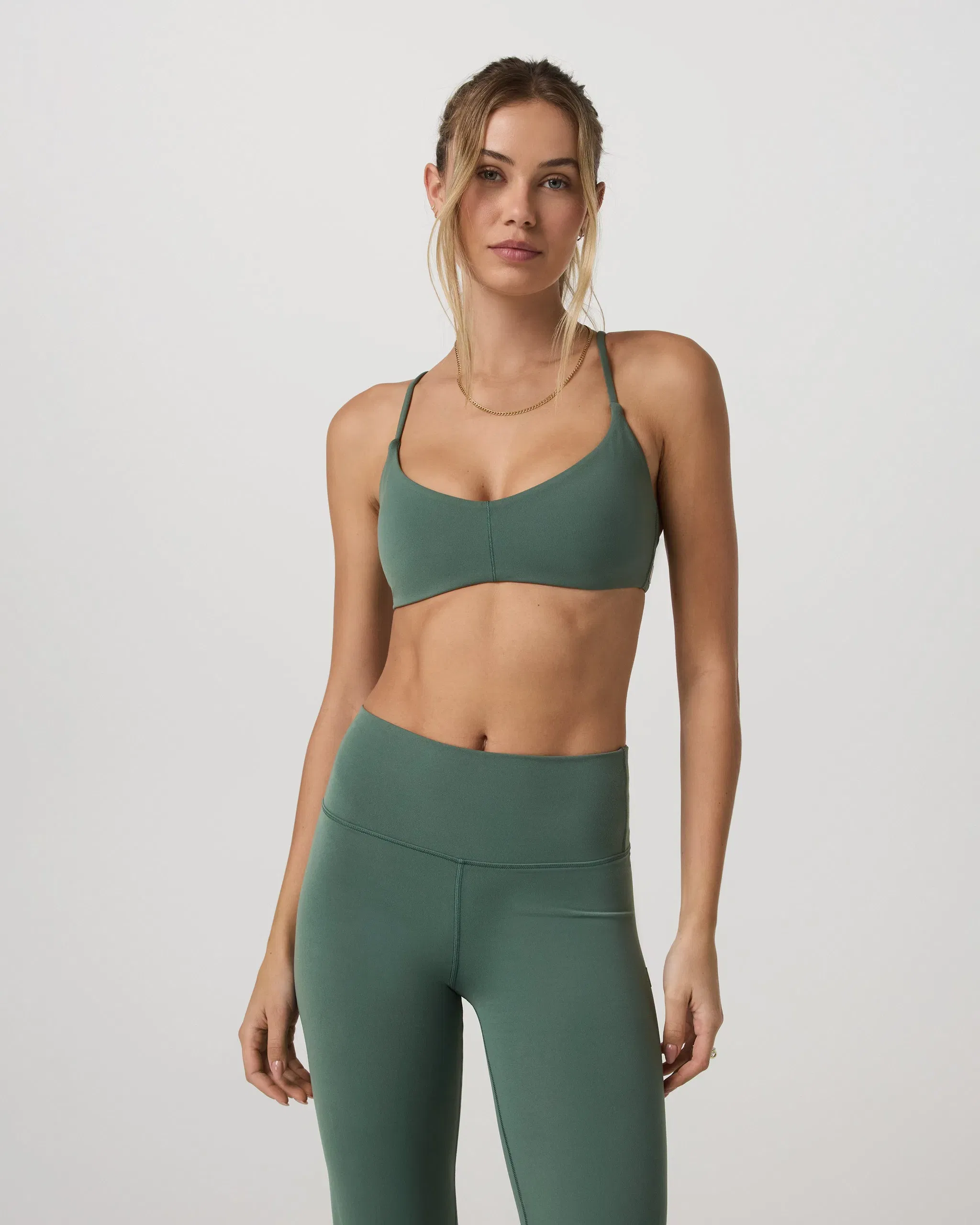 Vuori AllTheFeels™ Strappy Back Bra - Agate Green