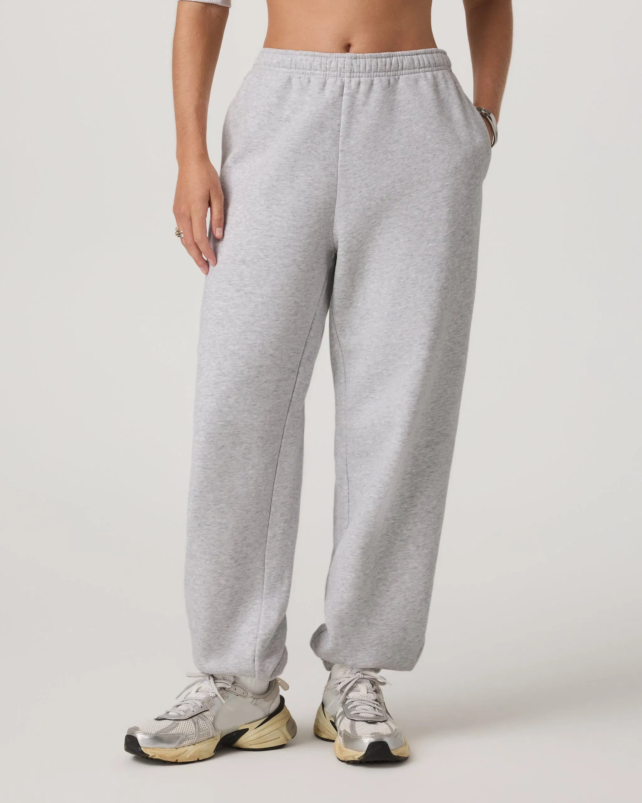 Vuori Restore Classic Sweatpant-Short - Pale Grey Heather