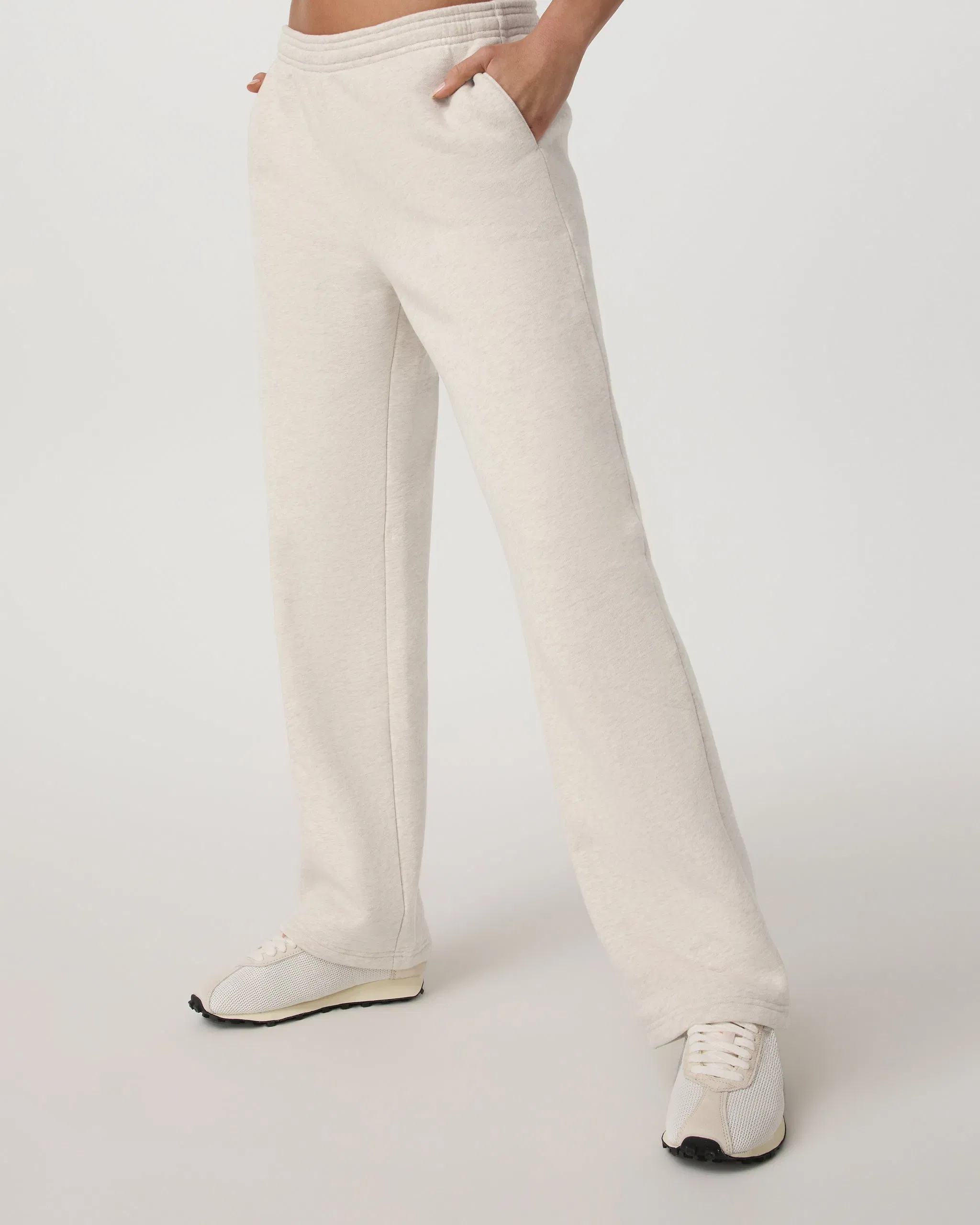 Vuori Restore Straight Leg Sweatpant-Short - Bone Heather
