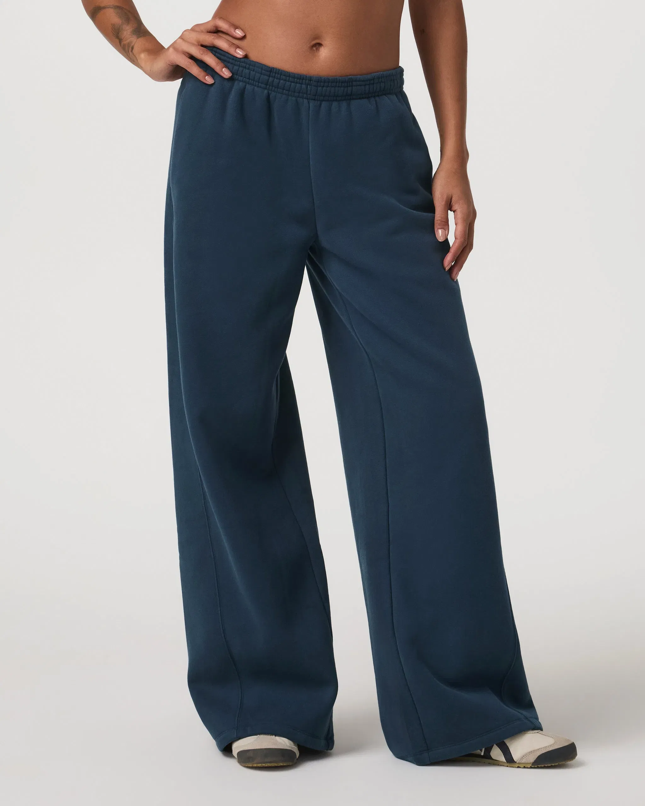 Vuori Restore Ultra Wideleg Sweatpant - Short - Ocean Blue