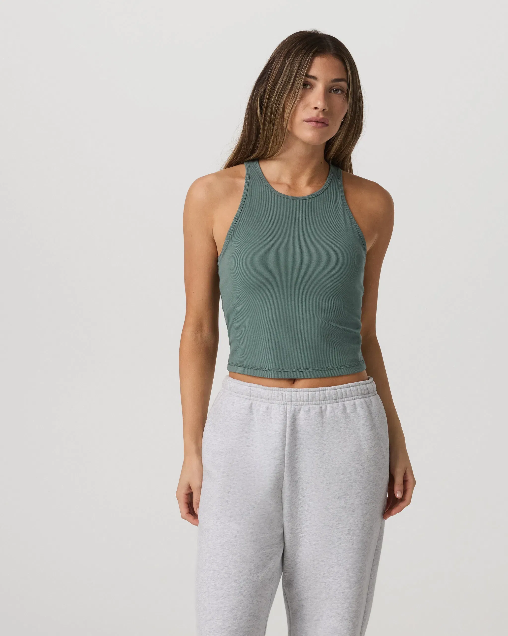 Vuori Pose Plyo Tank - Agate Green