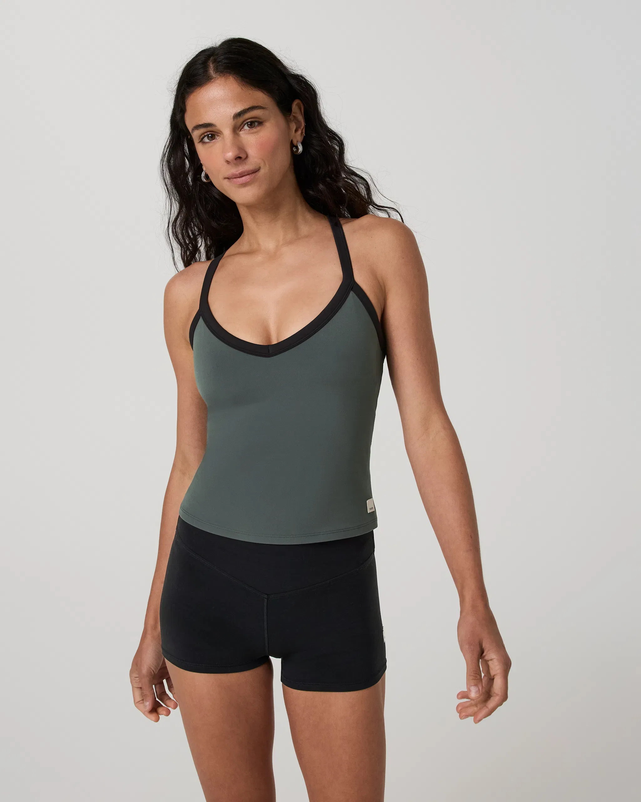 Vuori AllTheForm™ V Neck Tank - Dark Jade