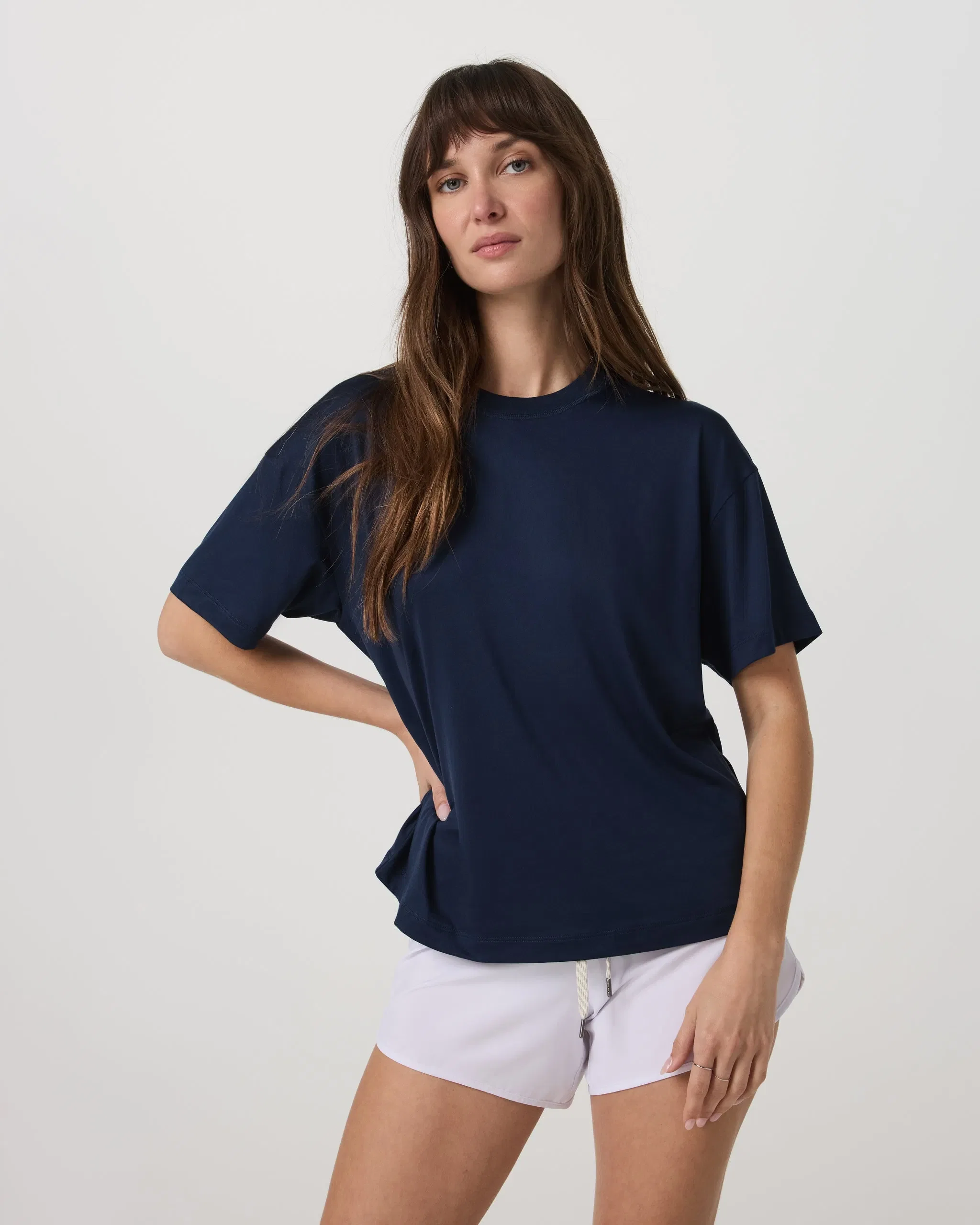 Vuori Energy T-Shirt Long - Blue Coast