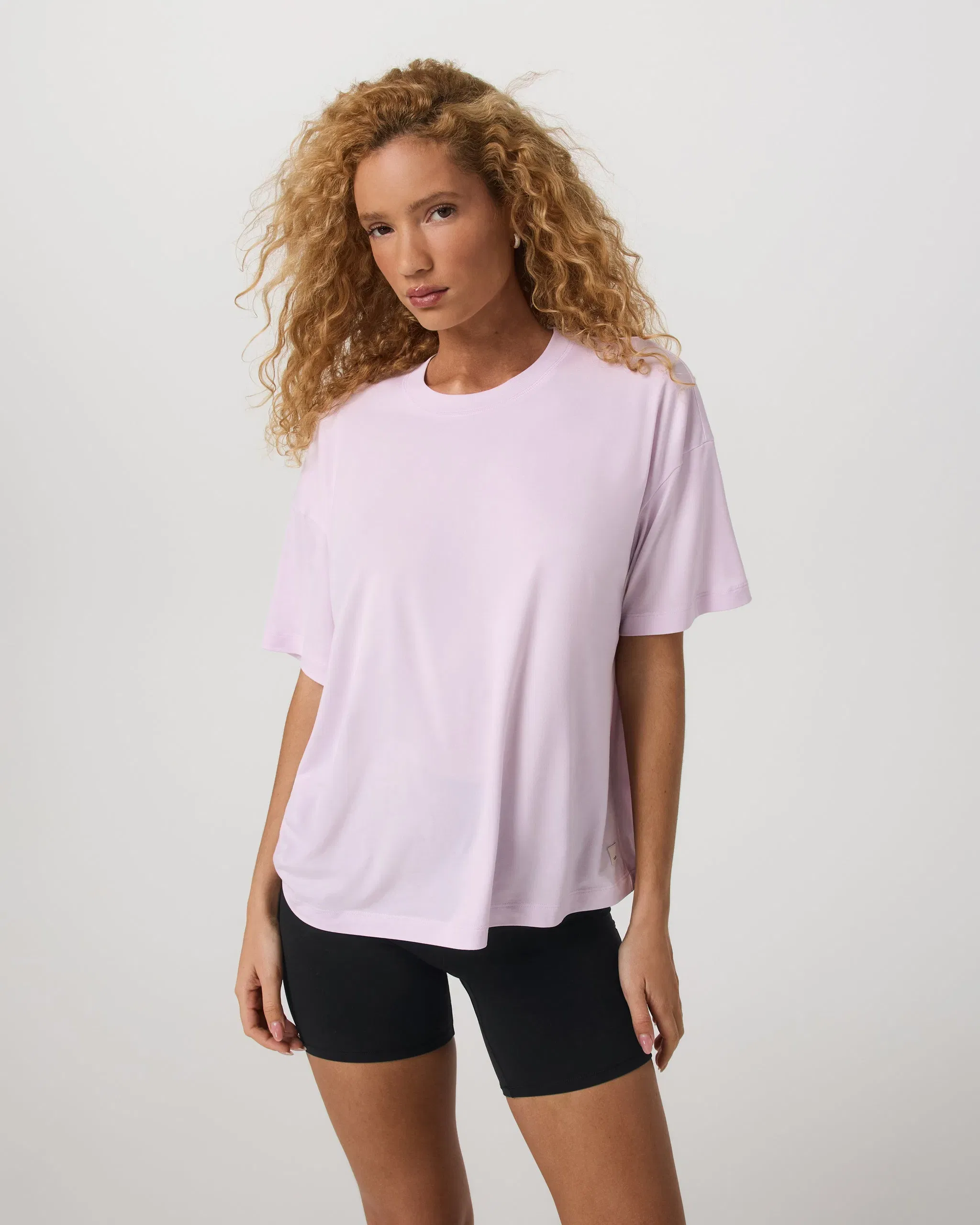 Vuori Energy T-Shirt Long - Lilac Breeze Heather