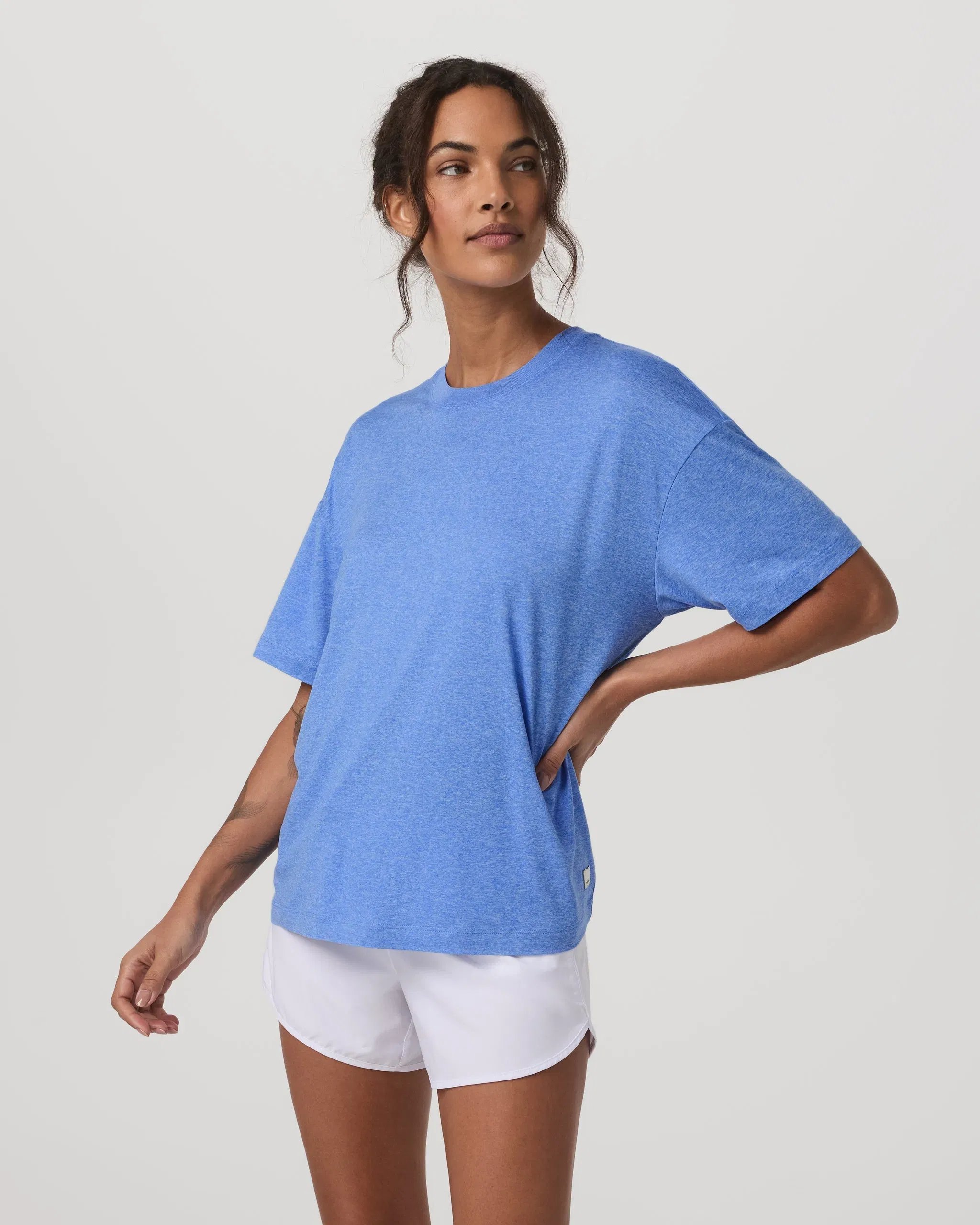 Vuori Energy T-Shirt Long - Riviera Blue Heather
