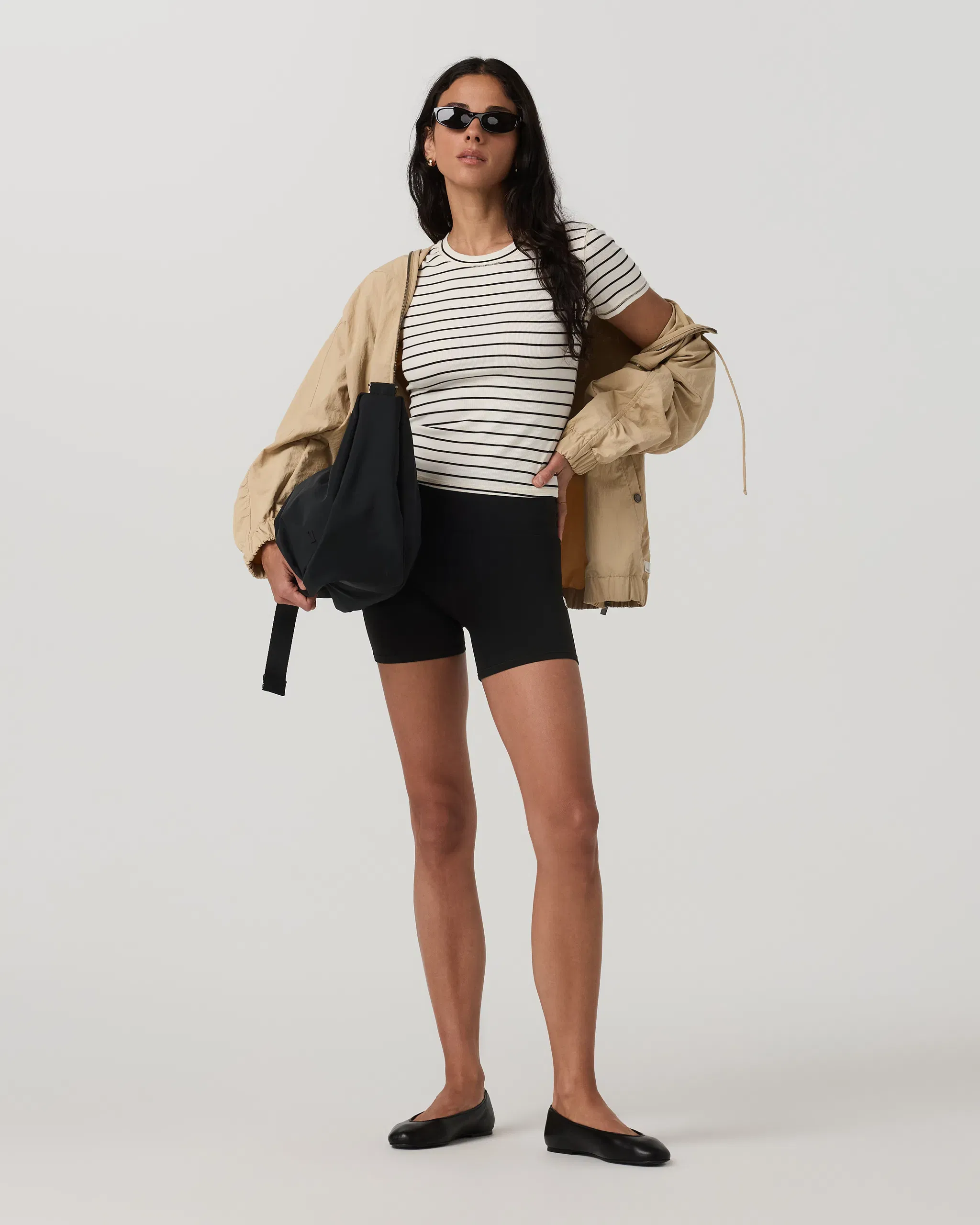 Vuori Pose Fitted T-Shirt - Ink Stripe