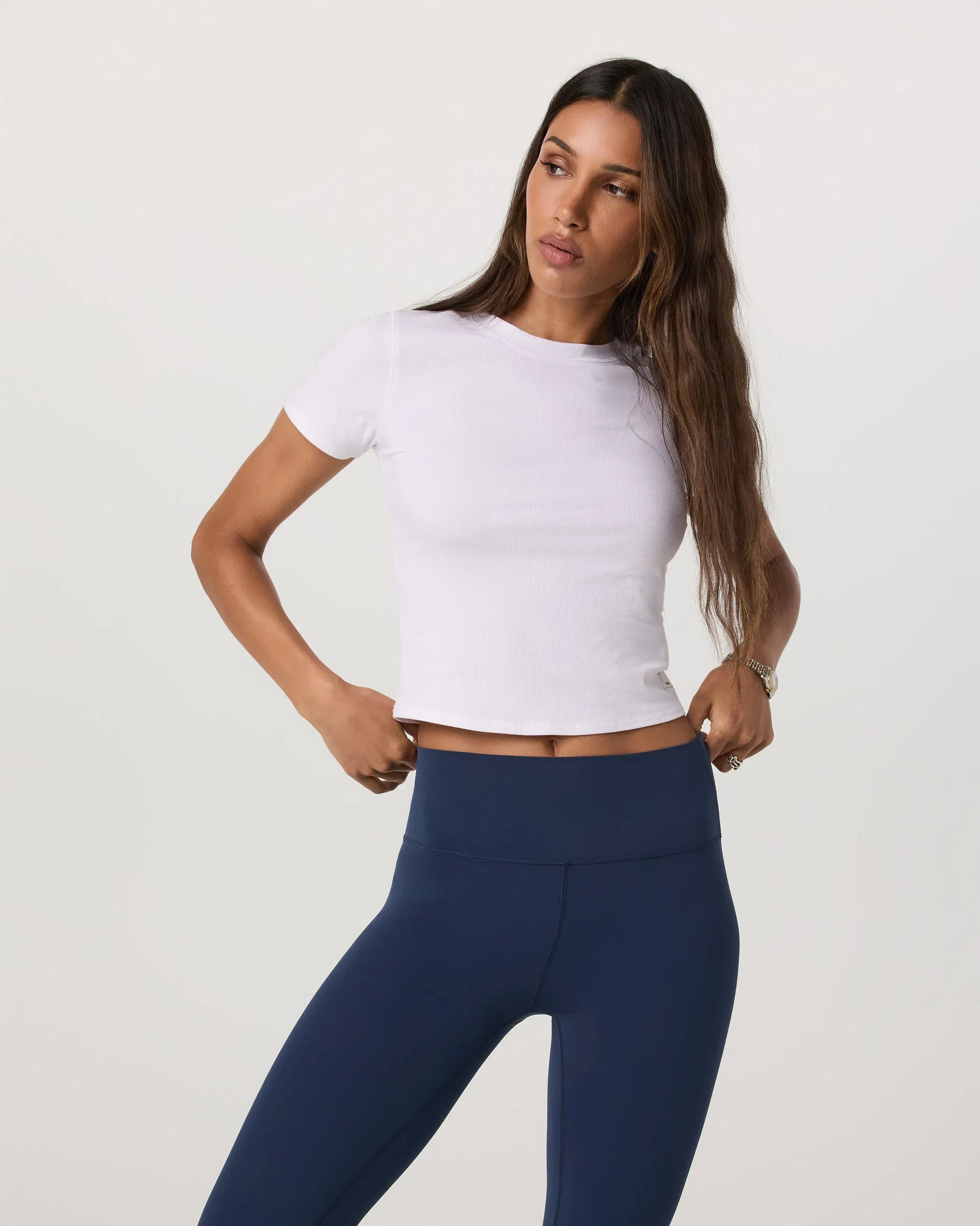 Vuori Pose Fitted T-Shirt - White