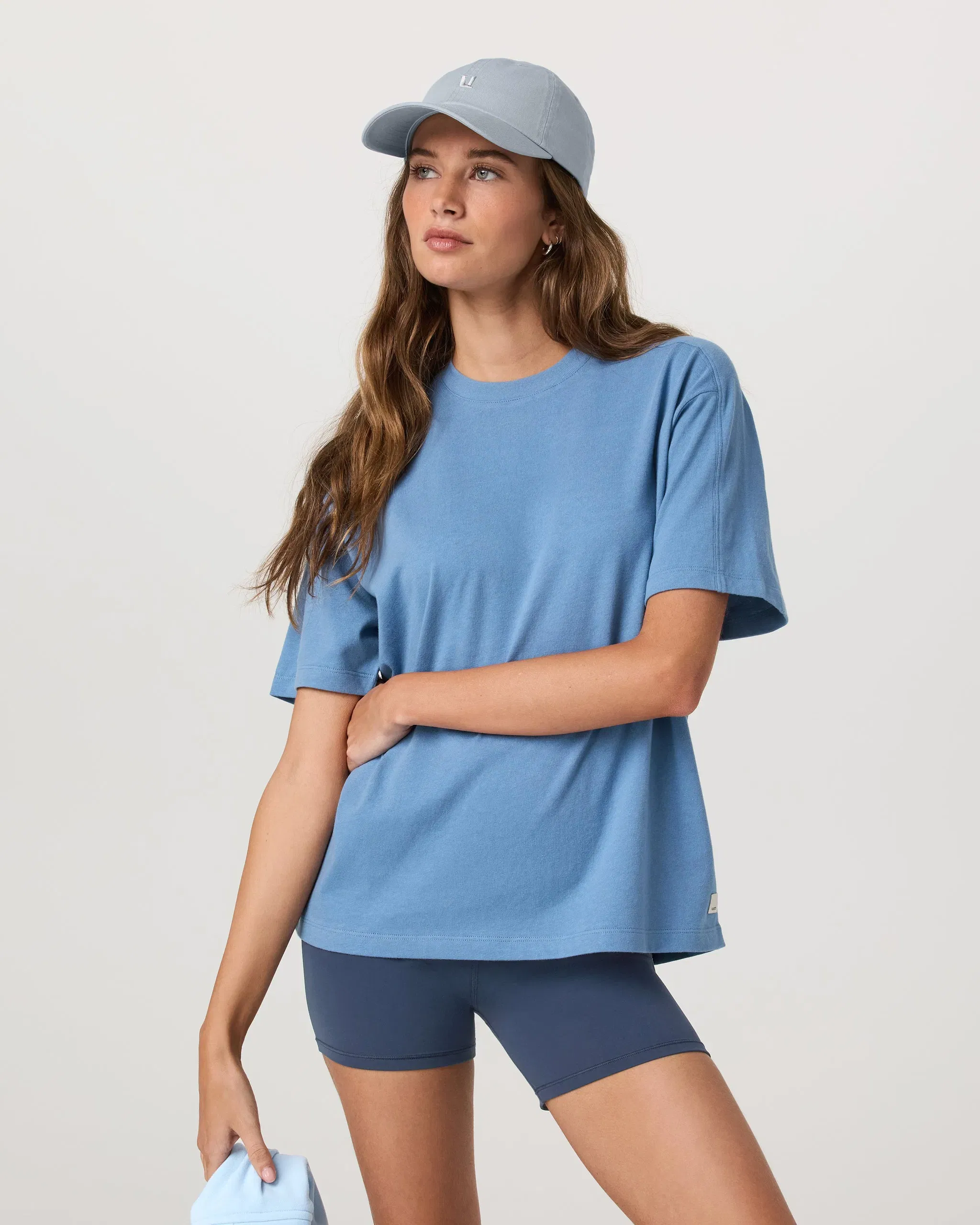 Vuori Short Sleeve Heavyweight Oversized Cotton T-Shirt - Light French Blue