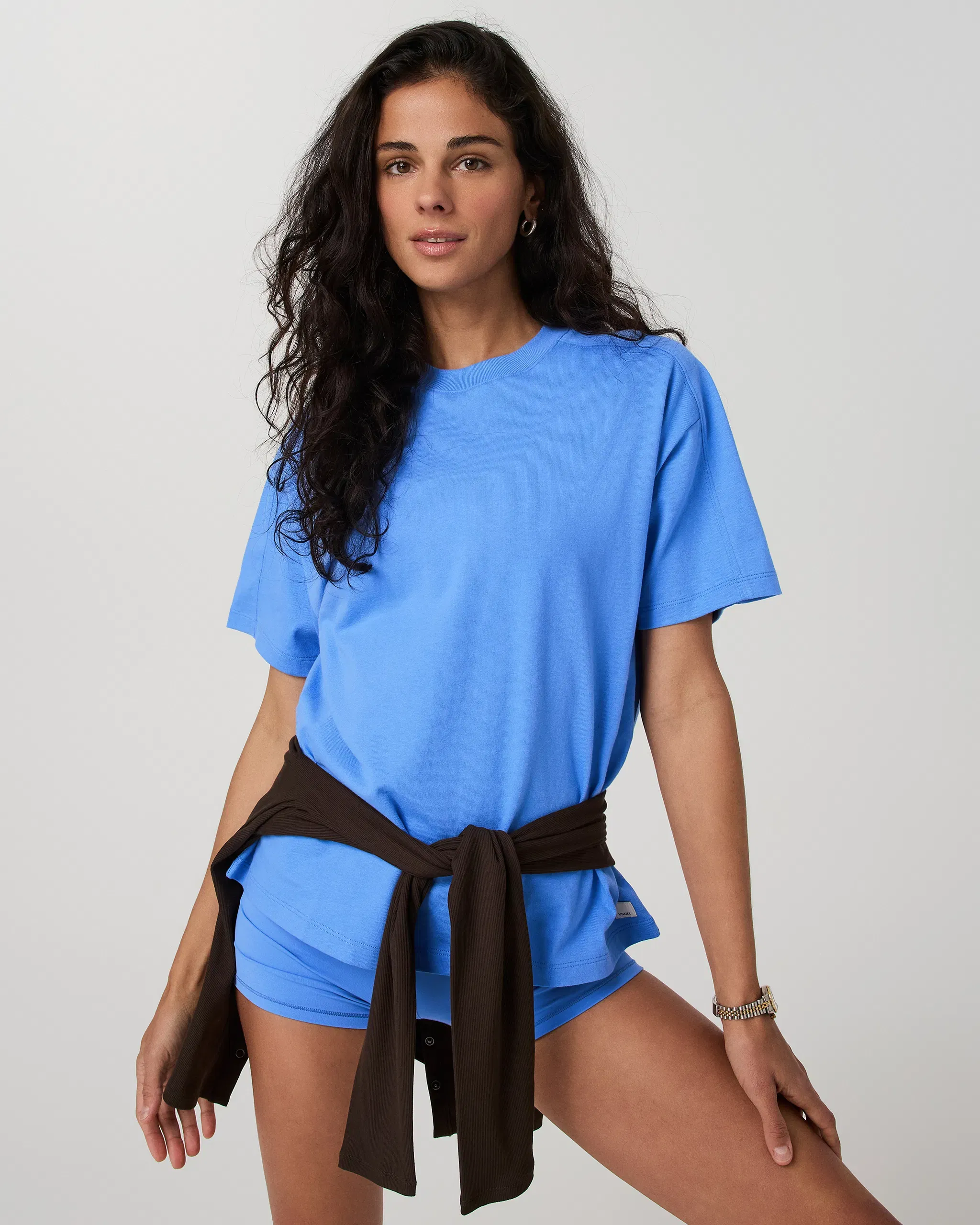 Vuori Short Sleeve Heavyweight Oversized Cotton T-Shirt - Riviera Blue