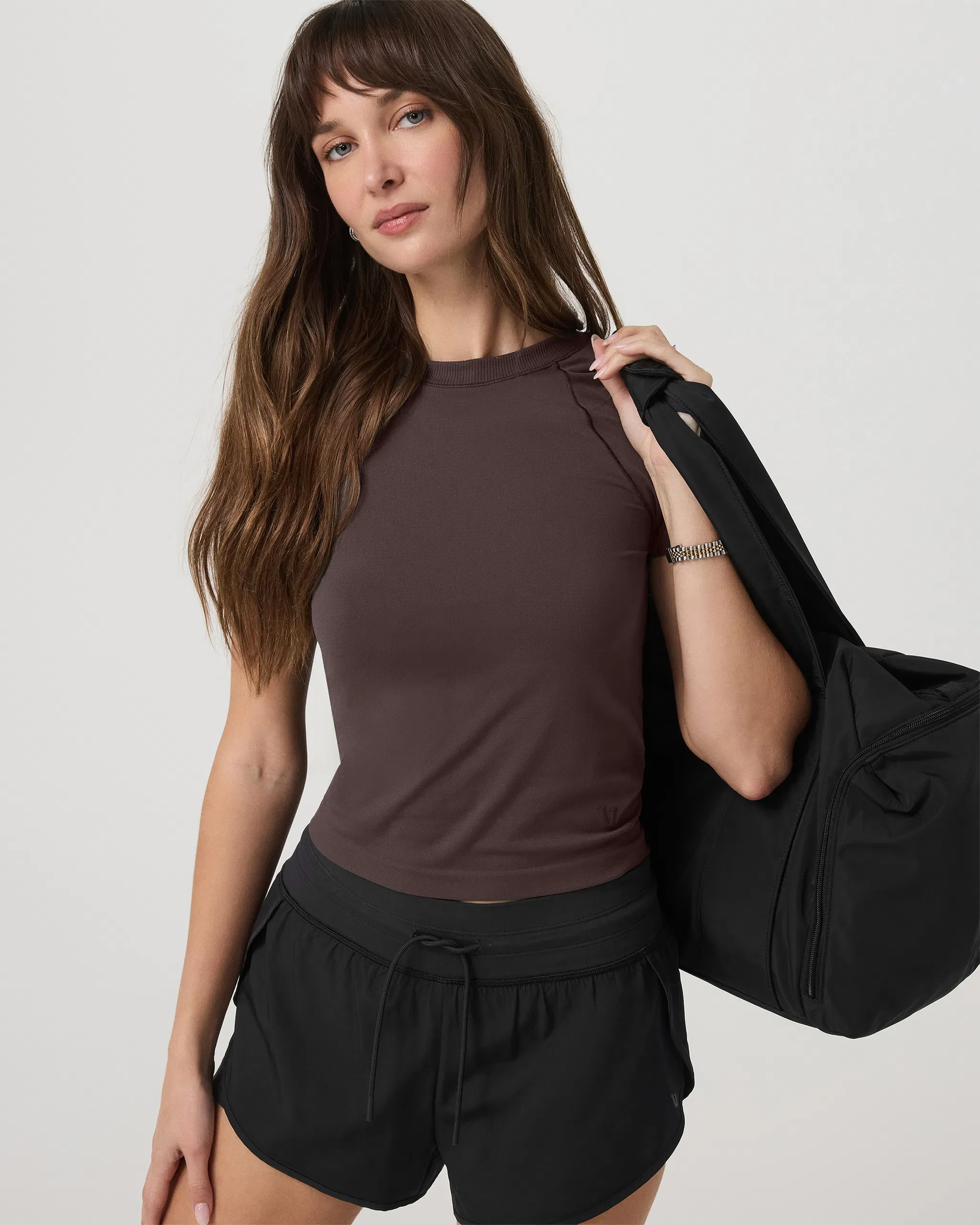Vuori Short Sleeve Seamless Surge T-Shirt - French Roast
